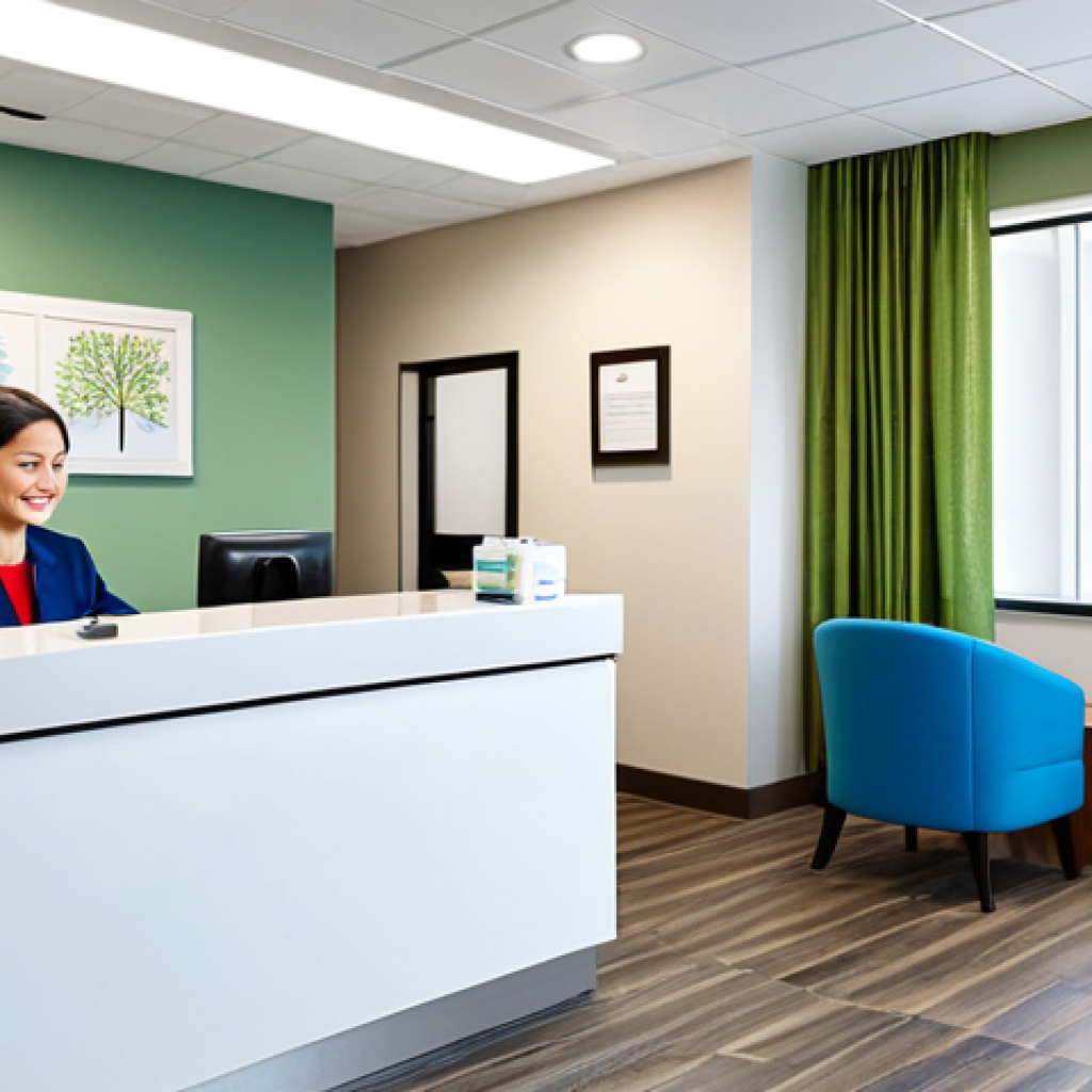 피부관리사의 정기 교육 세미나 참석 이유 - Modern Dermatology Clinic Reception**

"A brightly lit, modern dermatology clinic reception area. A ...